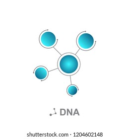 Molecule design isolated on white background. Atoms. 3d molecular structure with connected spherical particles.