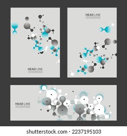 Diseño molécula para medicina, ciencia, diseño tecnológico. El vector da forma al concepto de moléculas.