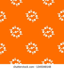 Molecule design pattern vector orange for any web design best