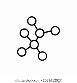 molecule detailed icon sign vector
