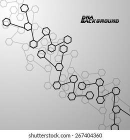 Molecule DNA. Abstract background. Vector illustration. Eps10