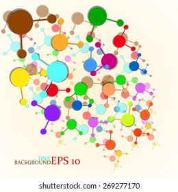 Molecule DNA. Abstract background. Vector illustration. Eps10