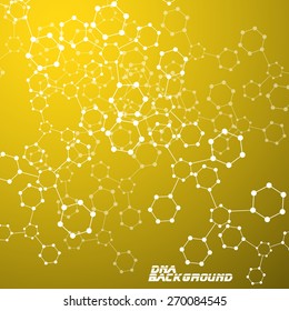 Molecule DNA. Abstract background. Vector illustration. Eps10