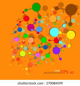 Molecule DNA. Abstract background. Vector illustration. Eps10