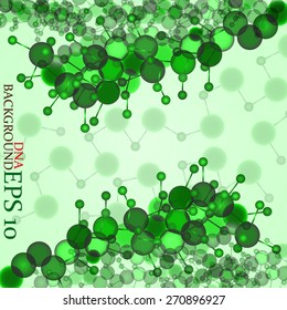 Molecule DNA. Abstract background. Vector illustration. Eps10