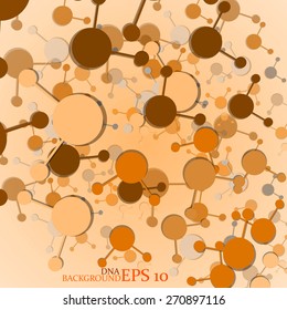 Molecule DNA. Abstract background. Vector illustration. Eps10