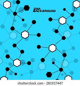 Molecule DNA. Abstract background. Vector illustration. Eps10