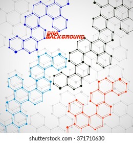  Molecule DNA. Abstract background. Vector illustration. Eps10