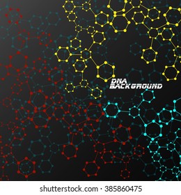 Molecule DNA. Abstract background. Vector illustration. Eps10