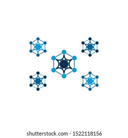 Molecule DNA Bio abstract Logo design vector template.Bionic Technology laboratory Logotype concept icon.