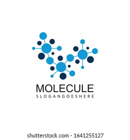 Molecule DNA Bio abstract Logo design vector template.Bionic Technology laboratory Logotype concept icon.