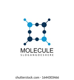 Demo für die Vektorillustration des abstrakten Logotyps von Molecule DNA Bio.