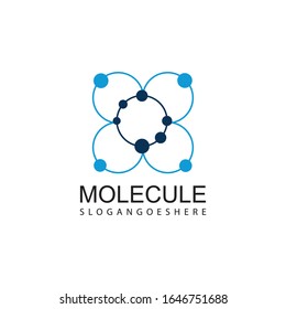 Molecule DNA Bio abstract Logo design vector template.Bionic Technology laboratory Logotype concept icon.