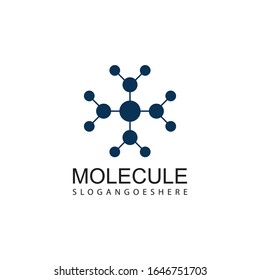 Modelo de vector de diseño de logotipo biológico abstracto de ADN molécula.Icono de concepto de logotipo de laboratorio de tecnología biónica.