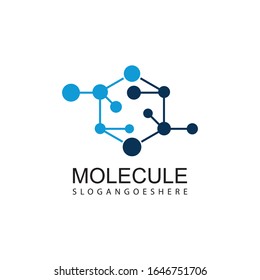 Molecule DNA Bio abstract Logo design vector template.Bionic Technology laboratory Logotype concept icon.