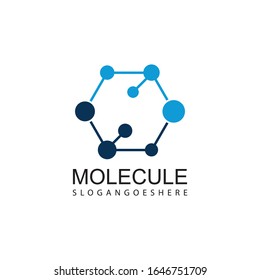 Molecule DNA Bio Abstract Logo Design Vector Template.Bionic Technology Laboratory Logotype Concept Icon.