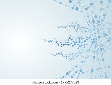 molecule dna connection concept vector neurons cell