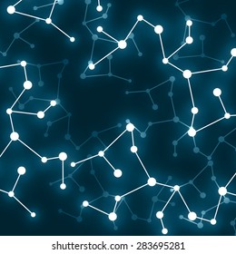  Molecule DNA glowing. Abstract background. Vector illustration. Eps10