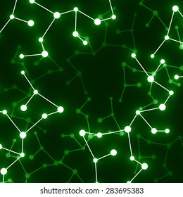  Molecule DNA glowing. Abstract background. Vector illustration. Eps10