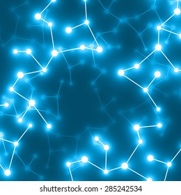  Molecule DNA glowing. Abstract background. Vector illustration. Eps10