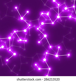  Molecule DNA glowing. Abstract background. Vector illustration. Eps10