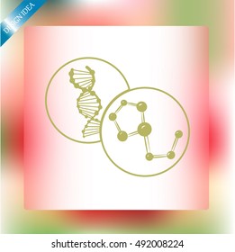 Molecule and DNA icon