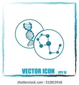 Molecule and DNA icon