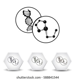 Molecule and DNA icon
