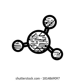 imagen vectorial dibujada a mano del icono del dna molécula aislada en fondo blanco
