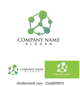 Molecule DNA  logo template vector illustration design 