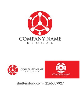 Molecule DNA  logo template vector illustration design 