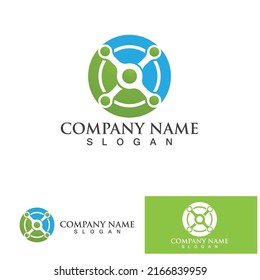 Molecule DNA  logo template vector illustration design 