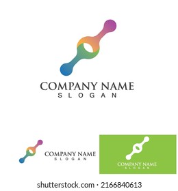 Molecule DNA  logo template vector illustration design 