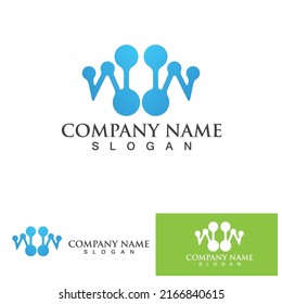 Molecule DNA  logo template vector illustration design 