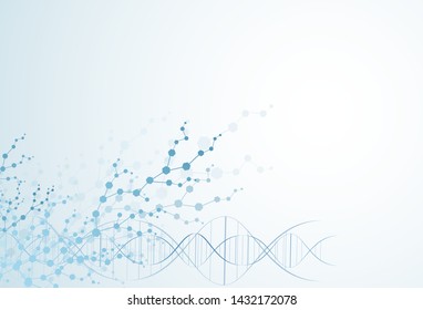 molecule dna structure science used in medical vector illustration