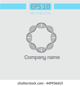 Molecule DNA style design.Logo medicine