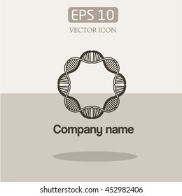 Molecule DNA style design.Logo medicine