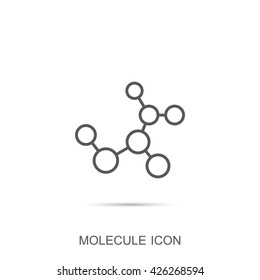 Molecule and DNA vector icon