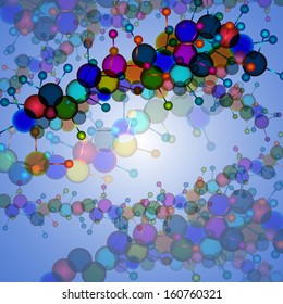Molecule DNA.Abstract background