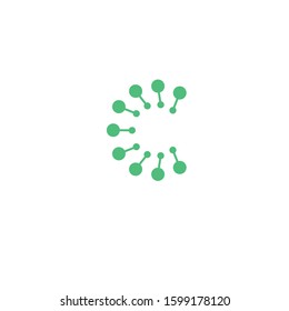 molecule dot Logo symbol and icon Template vector