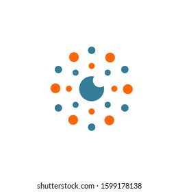 molecule dot Logo symbol and icon Template vector