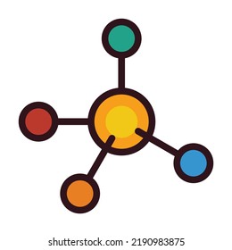 molecule element icon illustration design