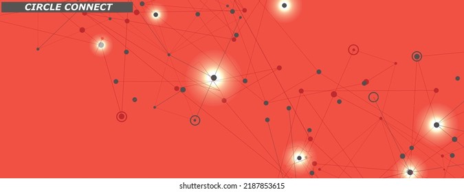 Tecnología de elementos moléculas. Concepto médico moderno global. Plantilla de diseño de banner con punto de conexión y línea. Fondo del vector