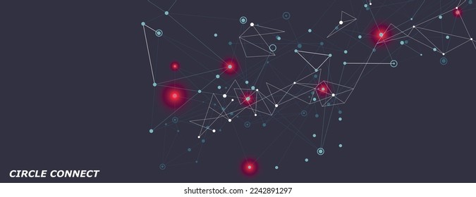 Molecule element technology. Medical modern global concept. Banner design template with connectin dot and line. Vector background.