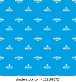 Molecule energy pattern vector seamless blue repeat for any use
