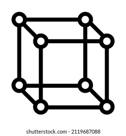 Molecule-Symbol Piktogramm für Web. Zeilenhub. Atom Symbol einzeln auf weißem Hintergrund. Vektor eps10