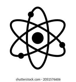 Molecule flat line icon. The structure of the substance isolated on white background. Outline sign for mobile concept and web design, store.