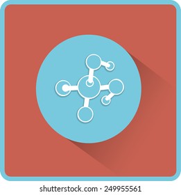 Molecule. Flat Vector Icon