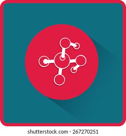 Molecule. Flat Vector Icon