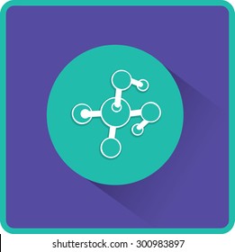 Molecule. Flat Vector Icon